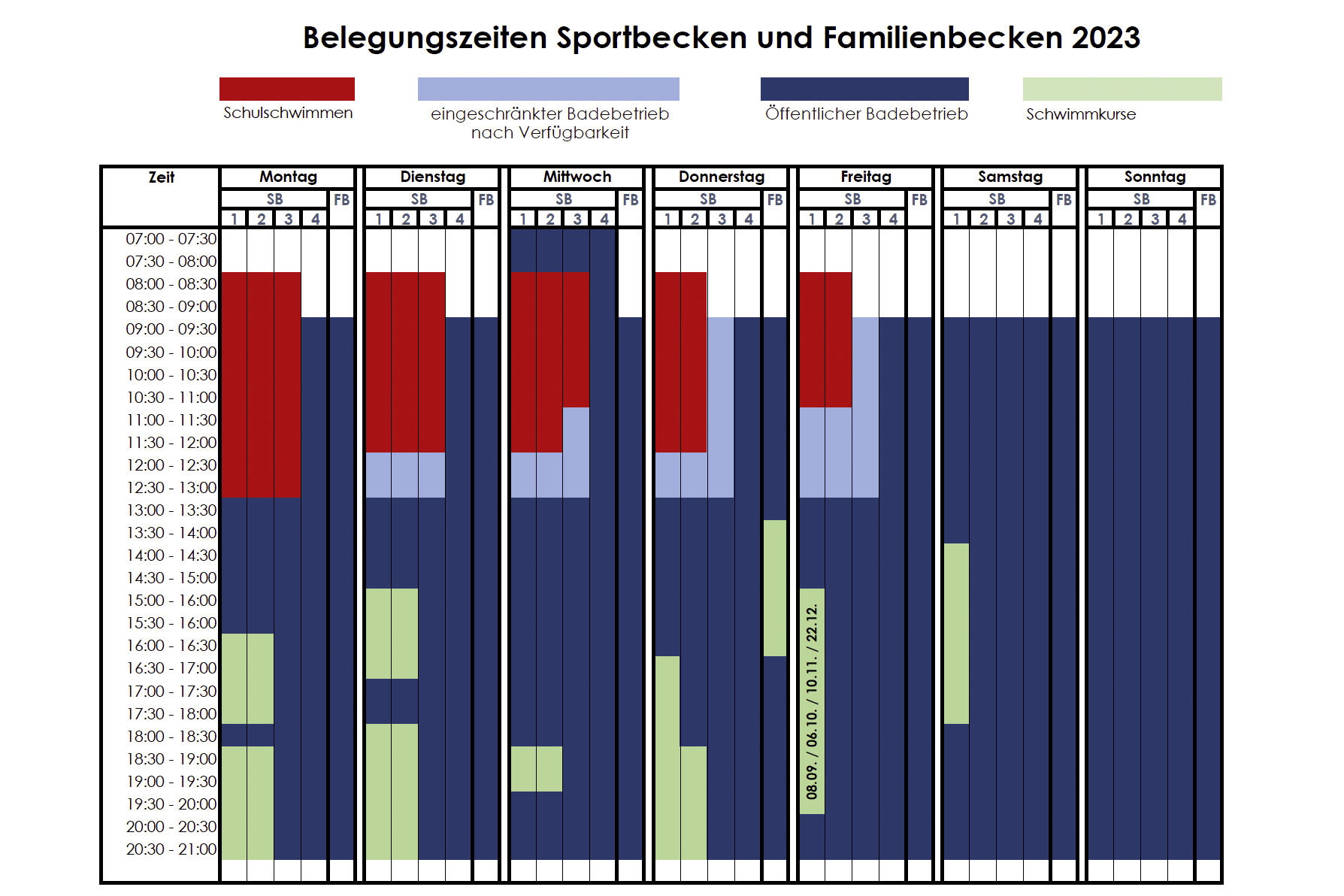 Belegungsplan für Schulen-Vereine_30.08.2023